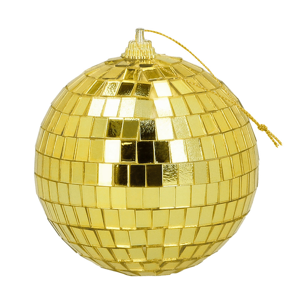 Afbeelding van Set 6 Discoballen goud (�� 8 cm)