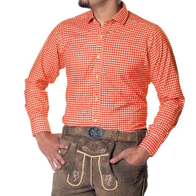 Afbeelding van Oktoberfest Shirt OranjeWit M