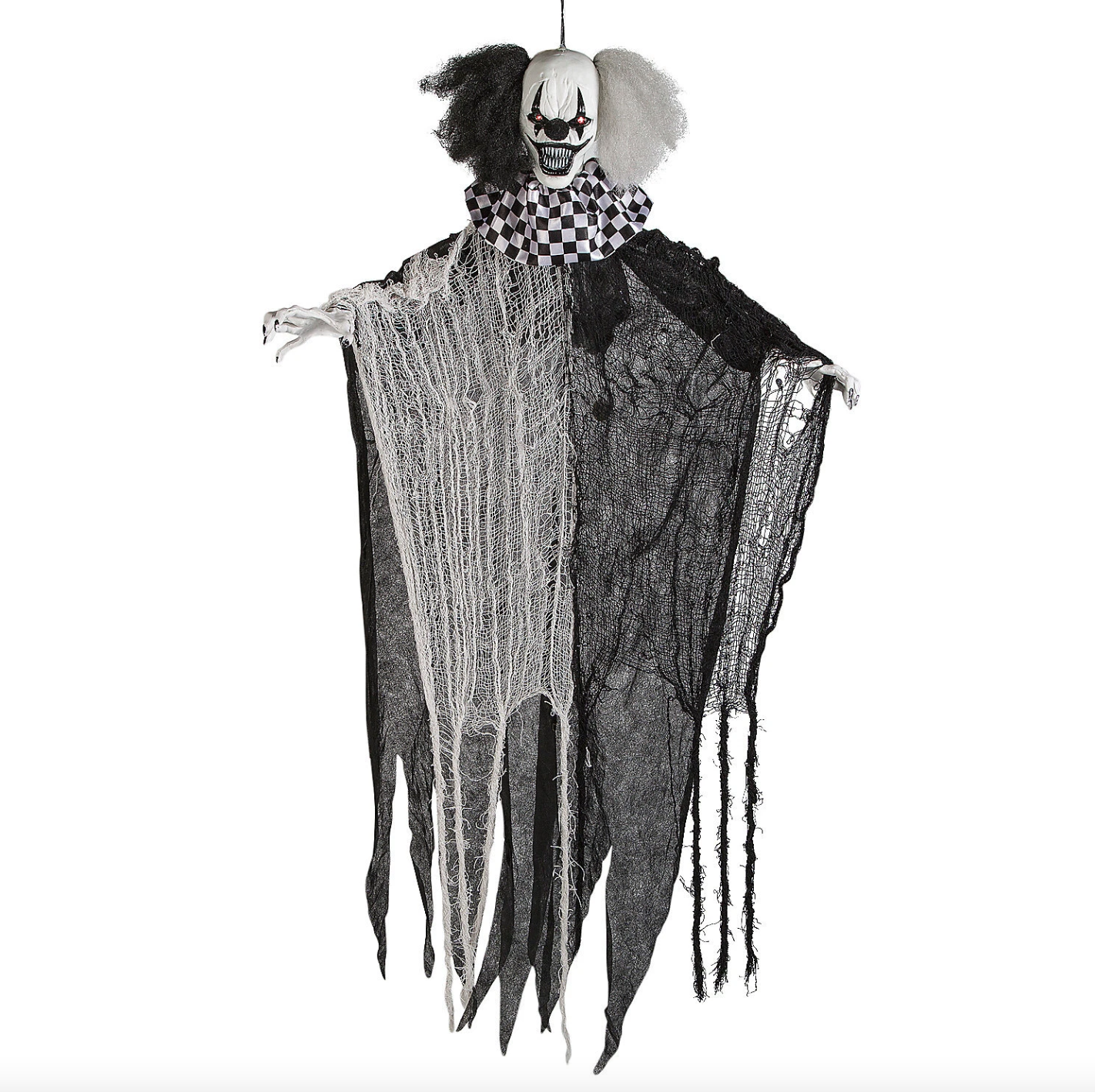Afbeelding van Animatronic shaking clown blkwht