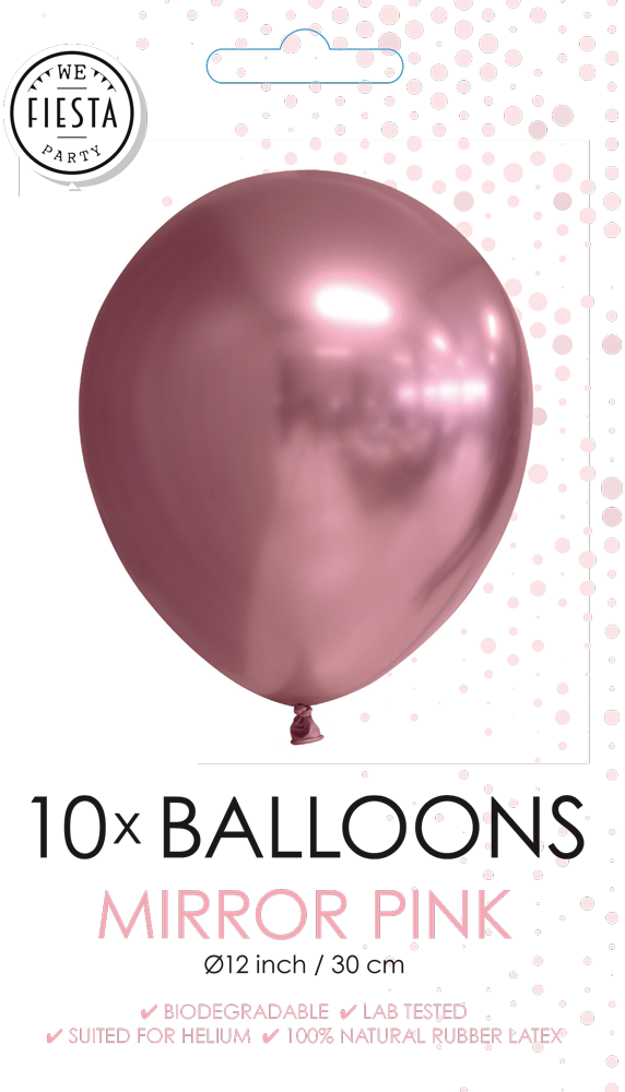 Afbeelding van Chrome ballonnen pink 10 stk.