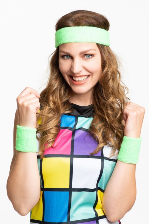 Afbeelding van Zweetband set groen pc