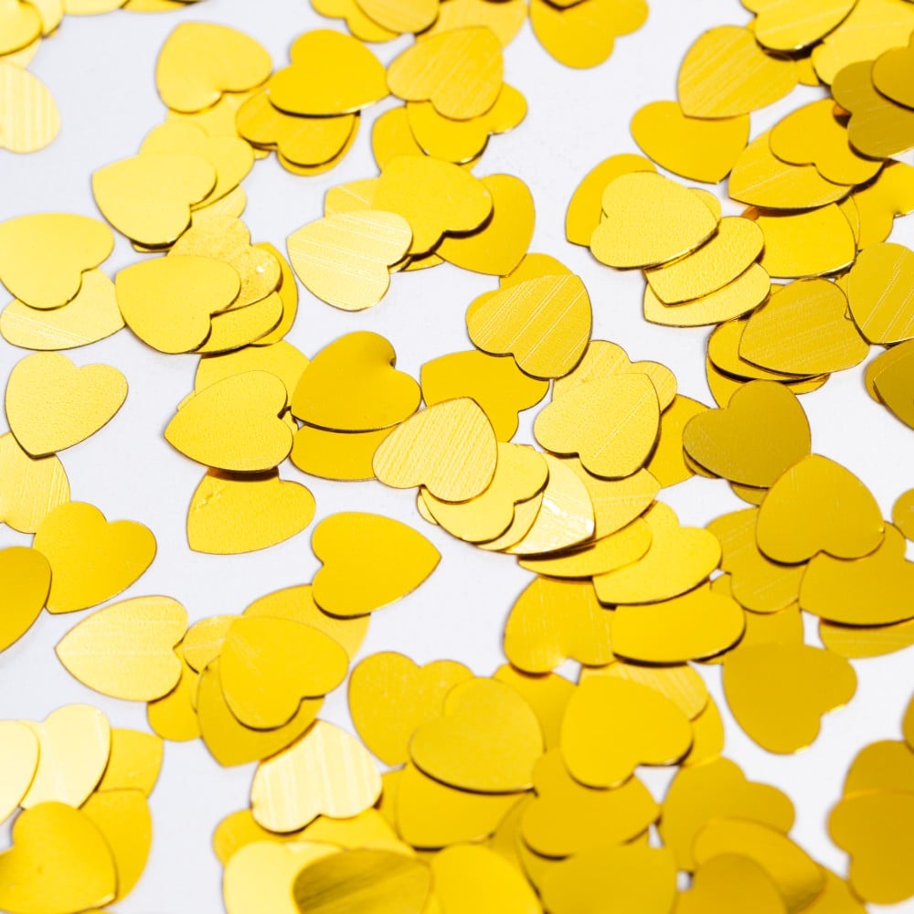 Afbeelding van Confettie hartjes goud