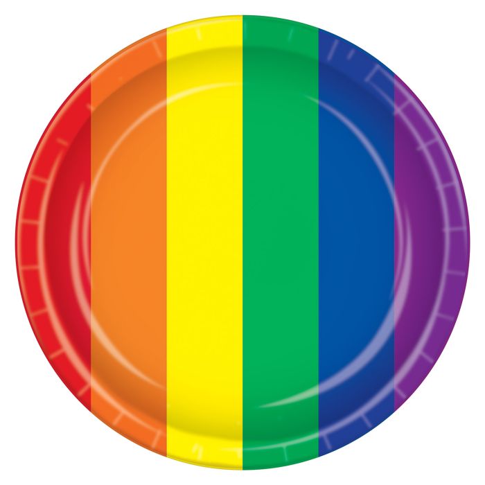 Afbeelding van Borden regenboog 8 stk.