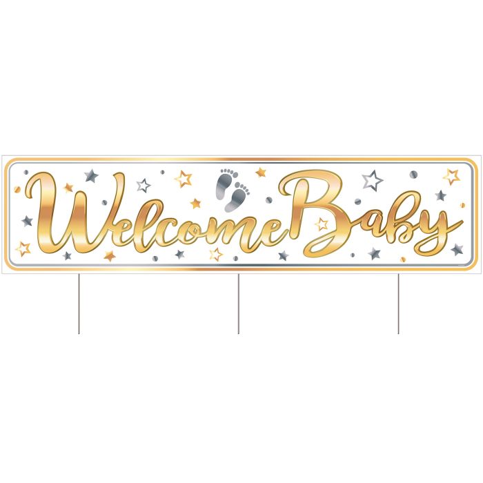 Afbeelding van Welcome Baby jumbo yard sign