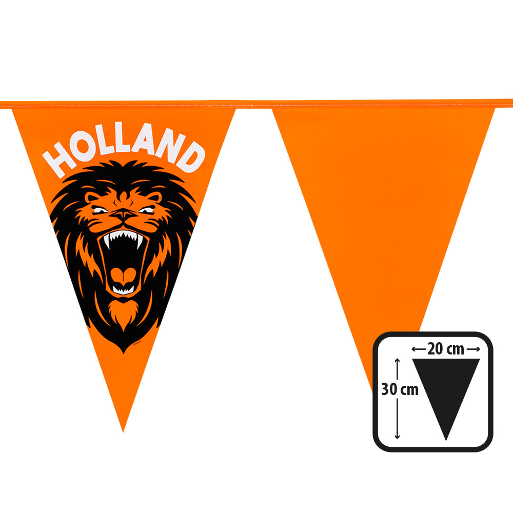 Afbeelding van PE vlaggenlijn brullende leeuw 'Holland' (30 x 20 cm)(6 m)