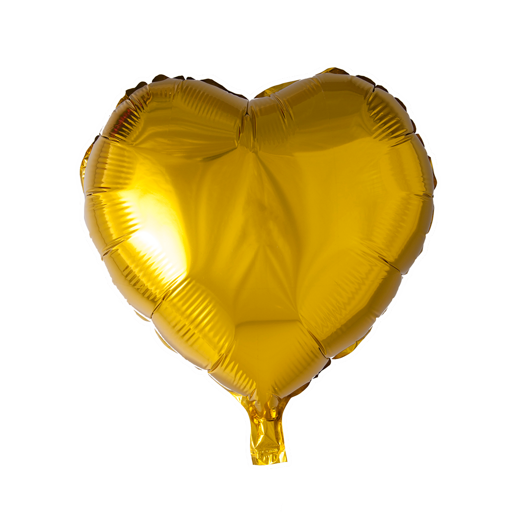 Afbeelding van Folie Hart Goud met helium