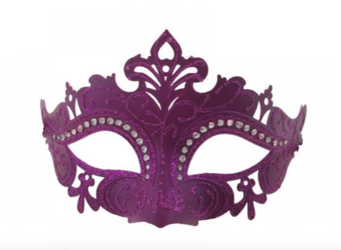 Afbeelding van Oogmasker Domino glitter pink