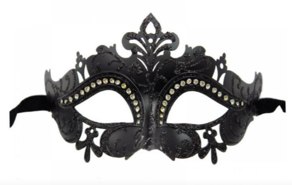 Afbeelding van Oogmasker Domino glitter zwart