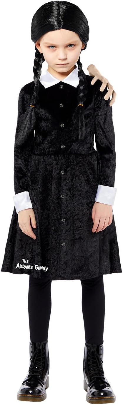 Afbeelding van Adams Wednesday Dress & Wig 810 jaar