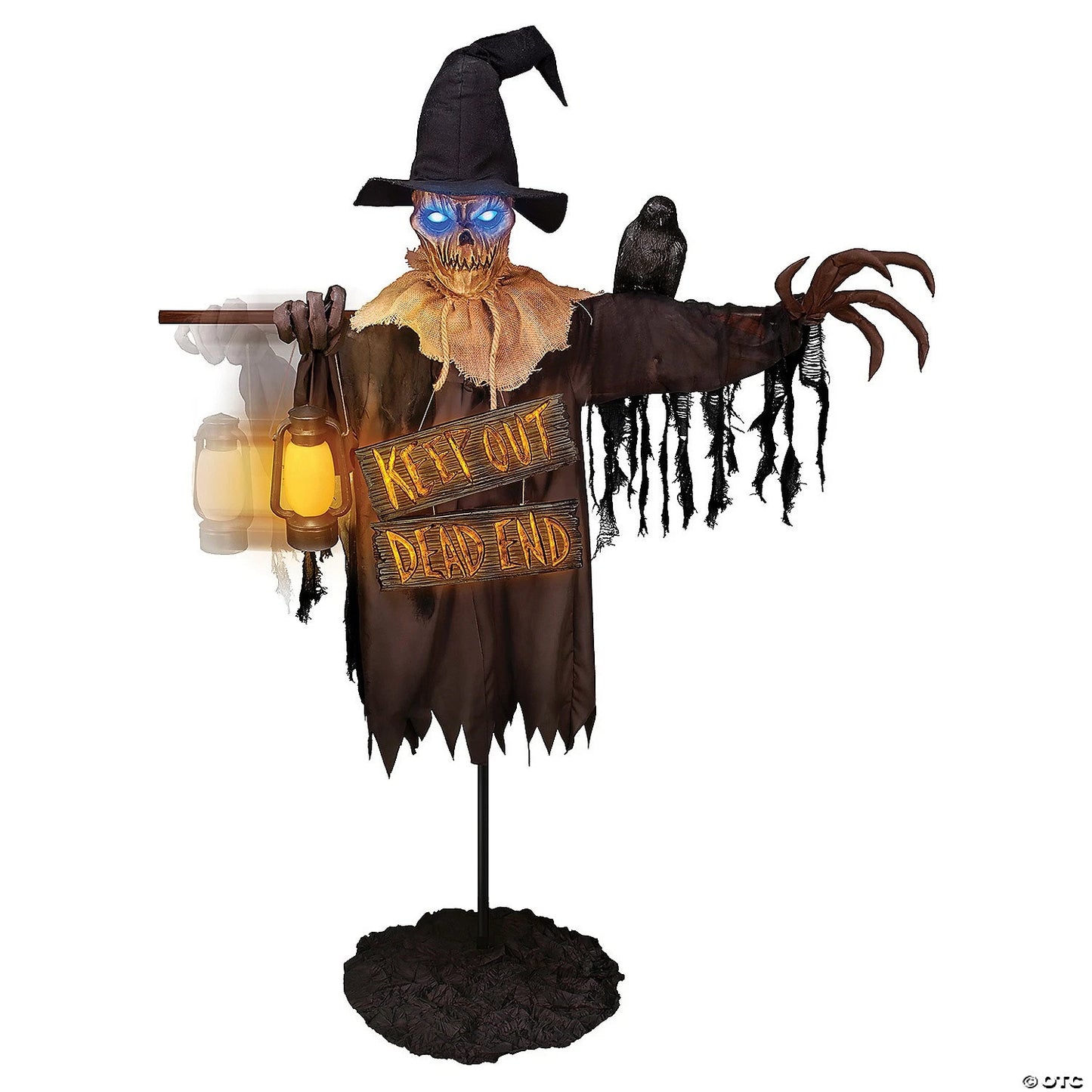 Afbeelding van Animated Scarecrow with Lantern & Sign