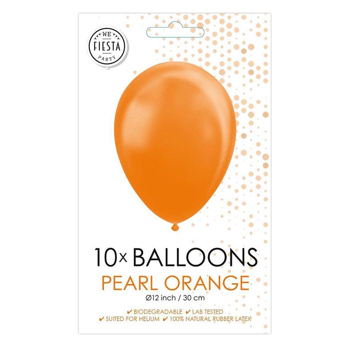 Afbeelding van Ballonnen pearl orange 10 stk.