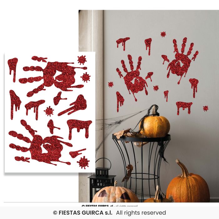 Afbeelding van Bloederige sticker Hand Glitters