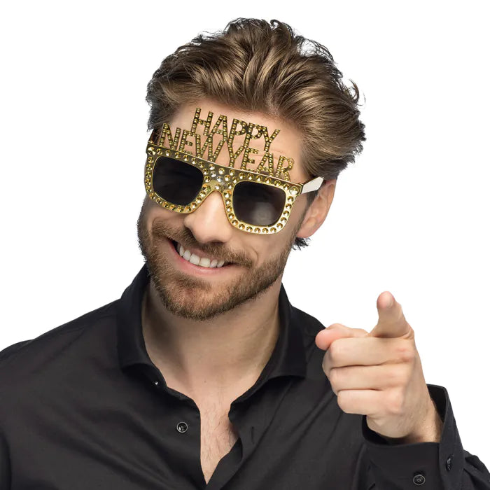 Afbeelding van Bril Happy New Year Goud