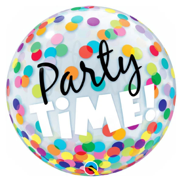 Afbeelding van Bubble ballon party time met helium