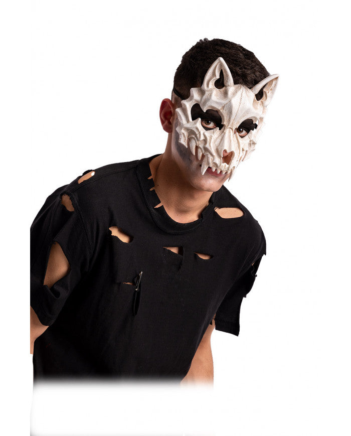 Afbeelding van Half masker Wolf Skeleton