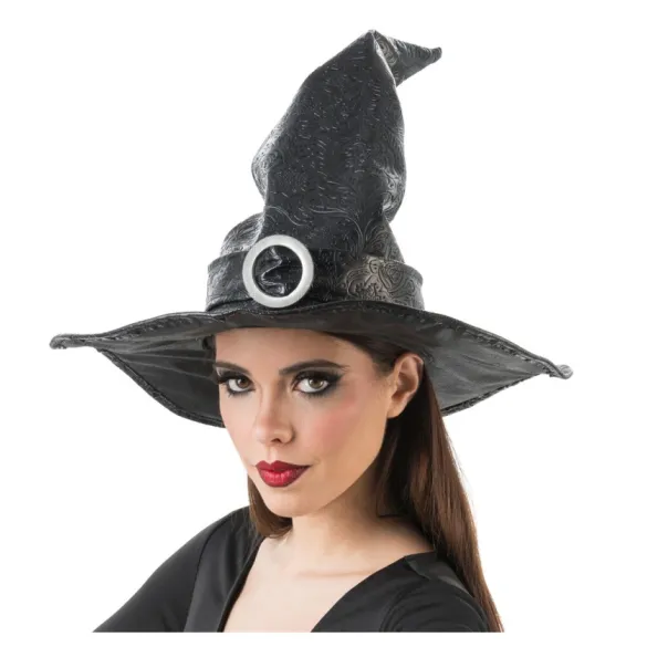Afbeelding van Heksenhoed Leder look