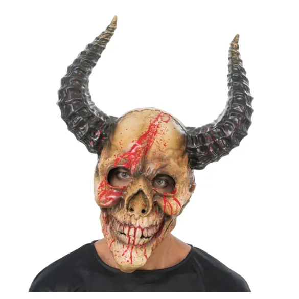 Afbeelding van Mask Skull with horns
