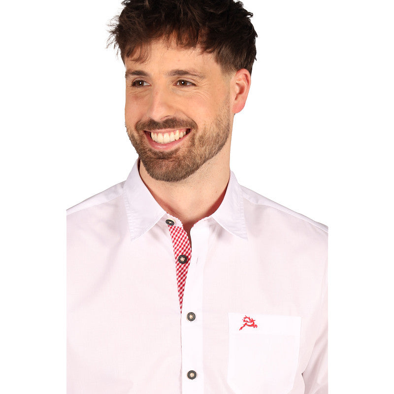 Afbeelding van Oktoberfest blouse wit- rood Christian "M"