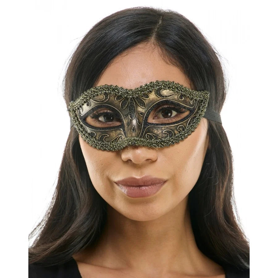 Afbeelding van Oogmasker venice gld-blk