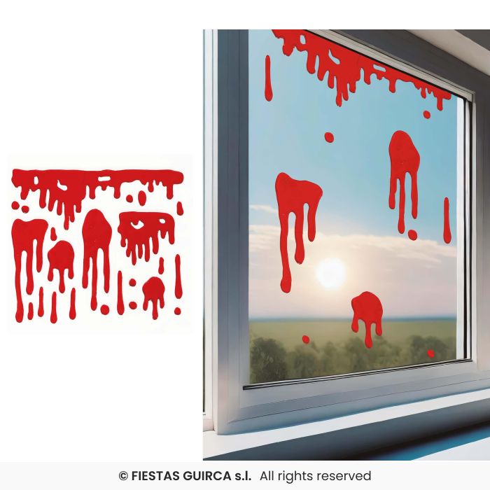 Afbeelding van Raam decoratie bloed spetters