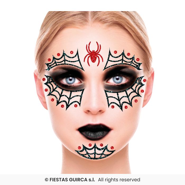 Afbeelding van Spider gezichts glitter