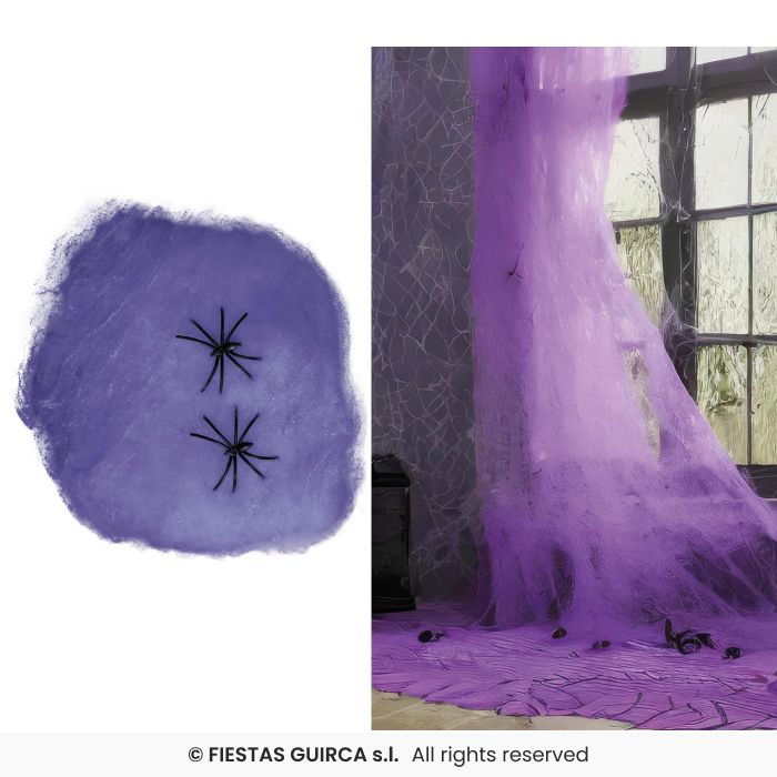 Afbeelding van Spinnenweb paars 100 gr