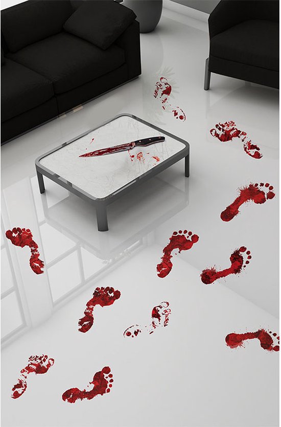 Afbeelding van Vloersticker bloederige voetafdruk