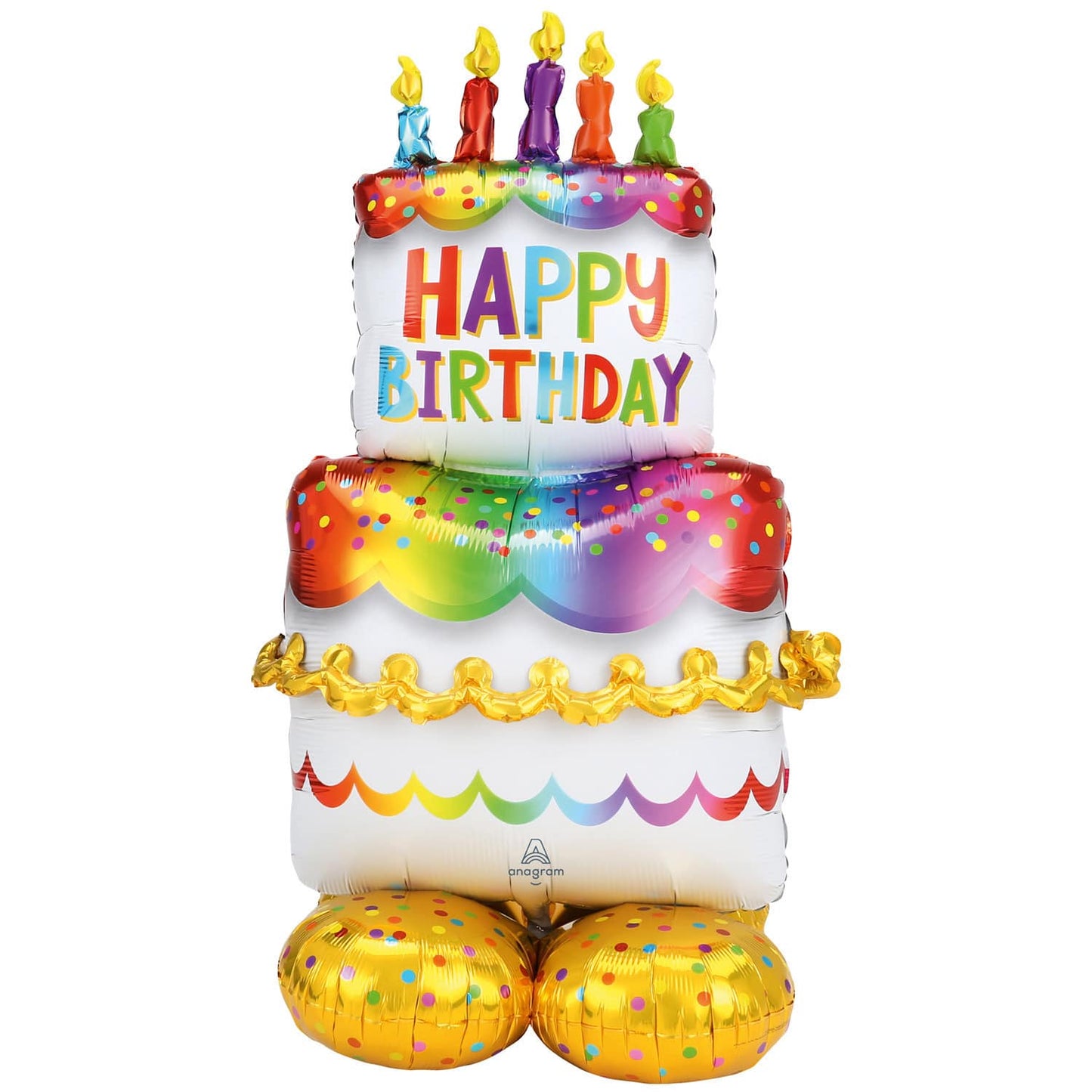Afbeelding van AirLoonz Happy Birthday Cake met helium