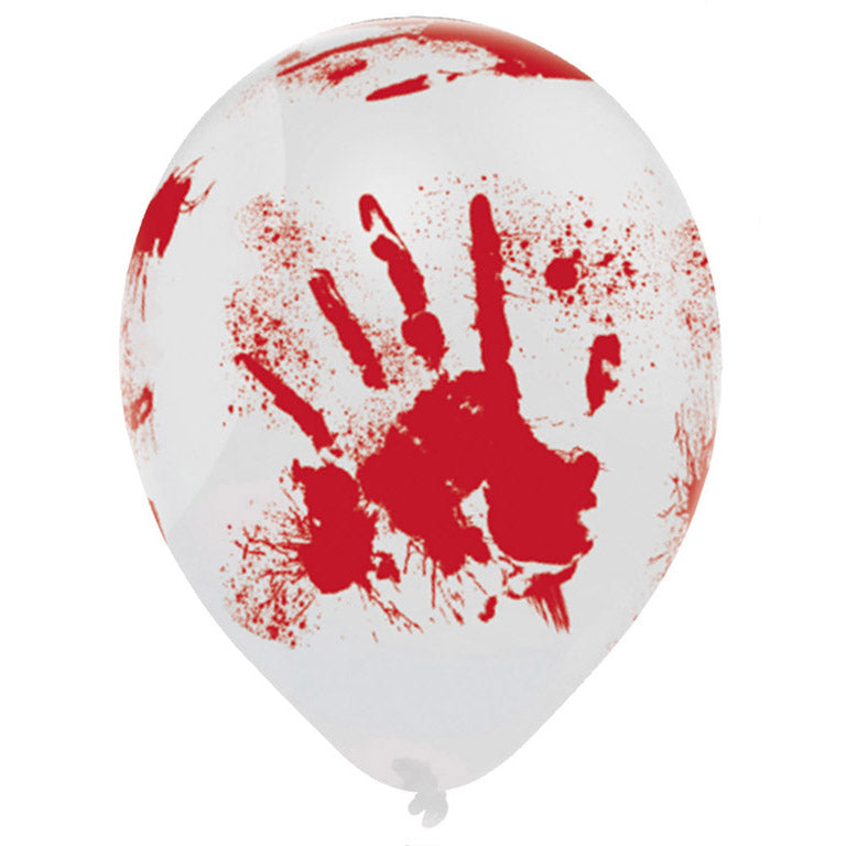 Afbeelding van Ballonnen "bloody hand" met helium
