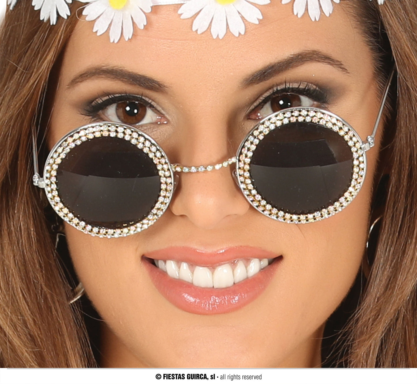 Afbeelding van Bril ronde glazen met diamantjes