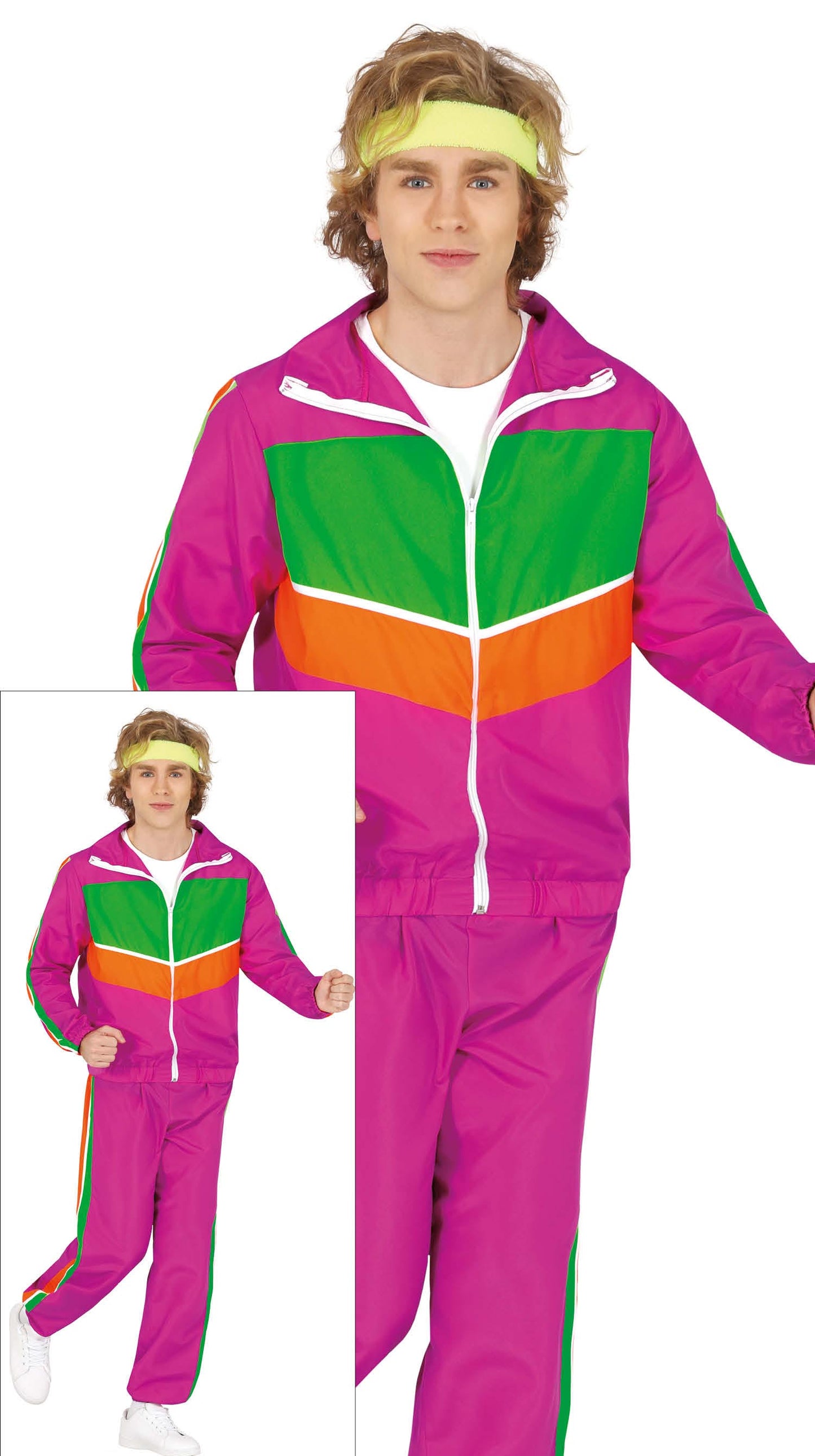 Afbeelding van Gymnast trainingspak pink L 2 dlg.