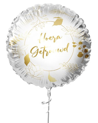 Afbeelding van Folieballon ���Hoera getrouwd��� (��45cm) met helium
