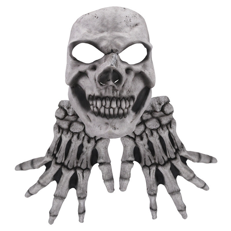 Afbeelding van White Skull With Hands