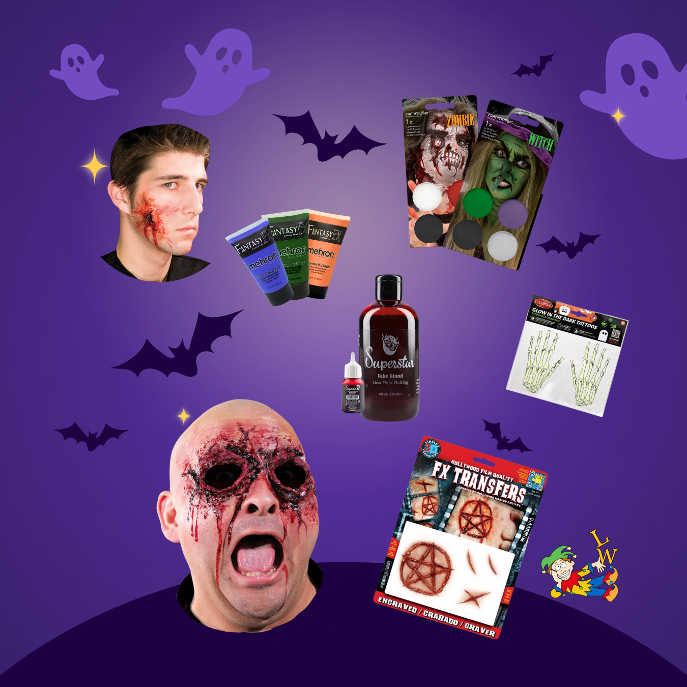 Halloween make-up en bloed