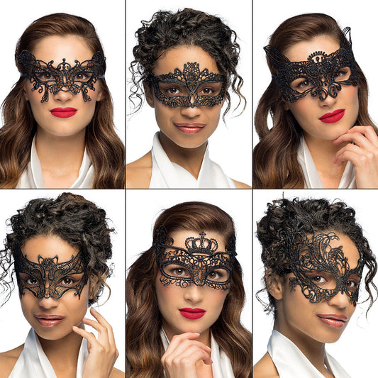 Afbeelding van Kanten oogmasker Assortiment Masquerade 6
