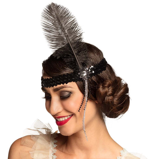 Afbeelding van Hoofdband Flapper zwart