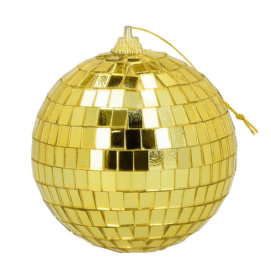 Afbeelding van Set 6 Discoballen goud (�� 8 cm)