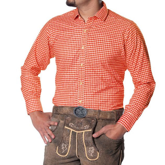 Afbeelding van Oktoberfest Shirt OranjeWit M