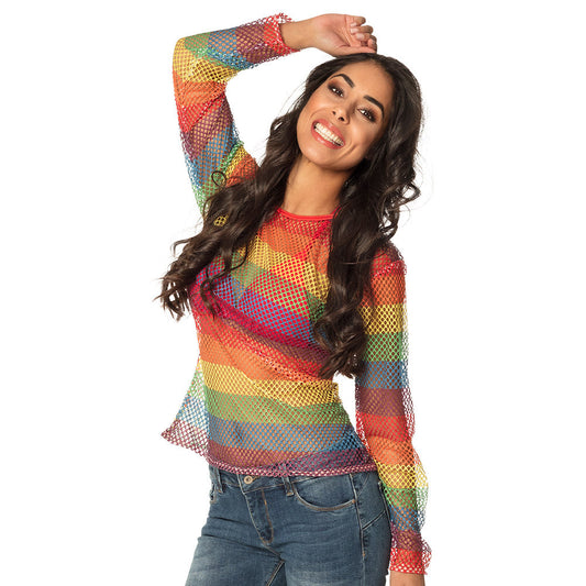 Afbeelding van Visnet shirt regenboog (ML)