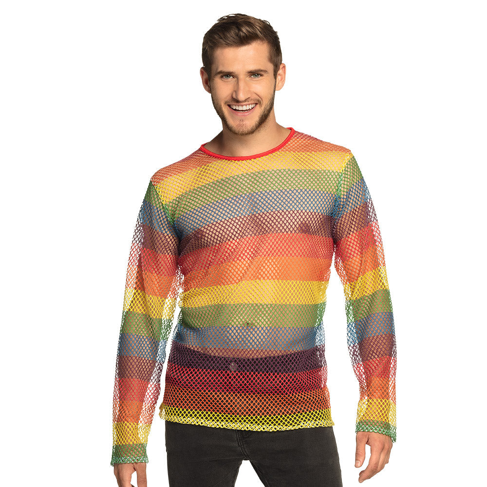 Afbeelding van Visnet shirt regenbogen (LXL)