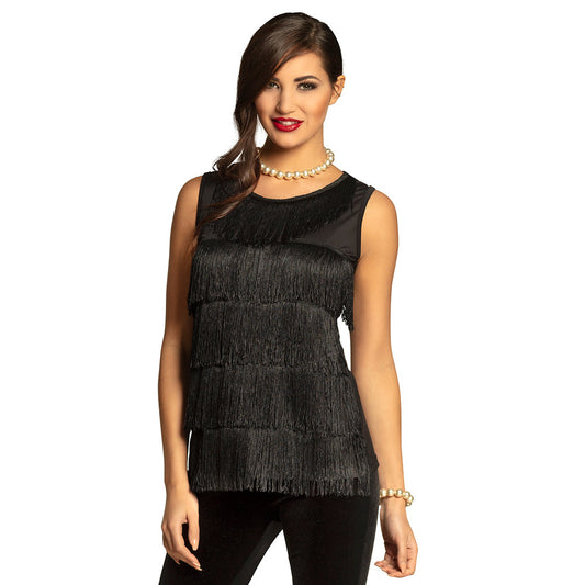 Afbeelding van Top Flapper zwart (S, 3638)