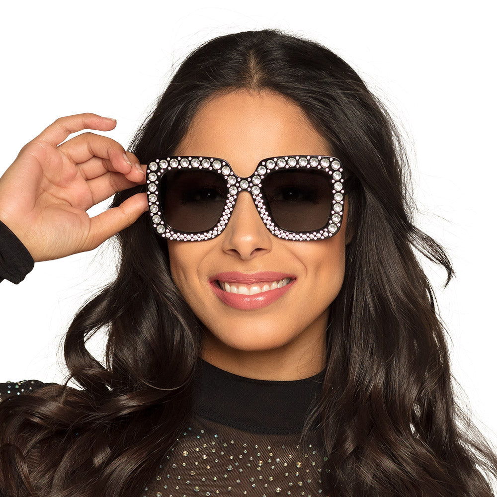 Afbeelding van Partybril Bling bling zwart