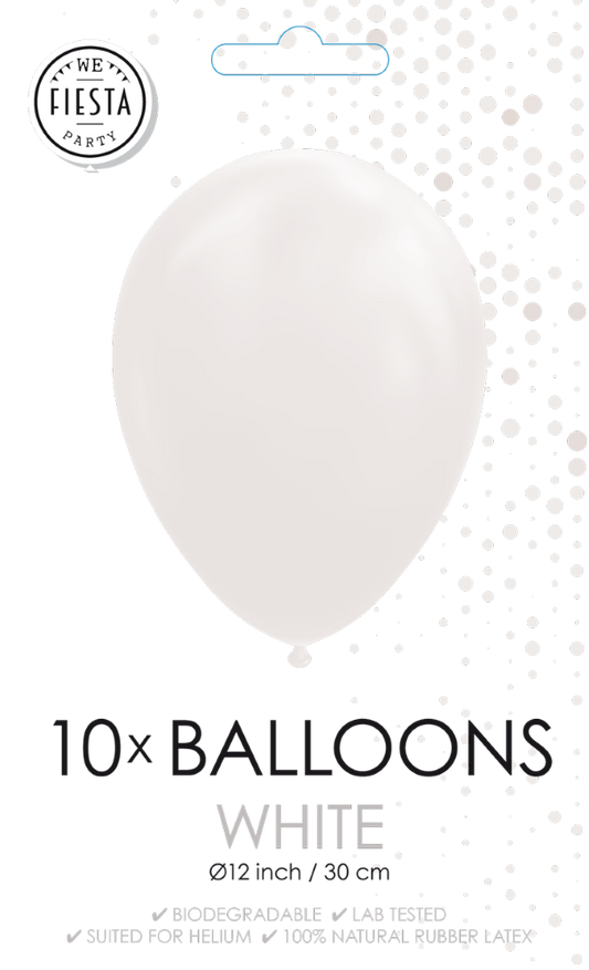 Afbeelding van Ballonnen wit 10 stk.