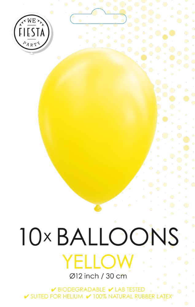 Afbeelding van Ballonnen geel 10 st.