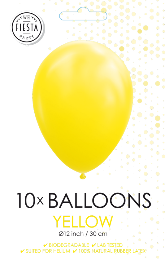 Afbeelding van Ballonnen geel 10 st.