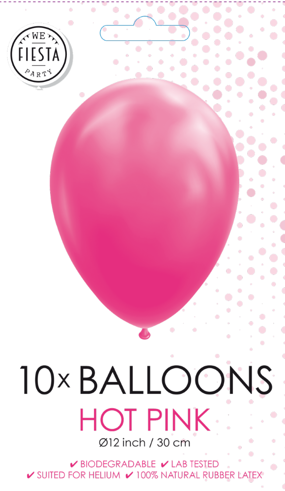 Afbeelding van 10 Ballonnen Hot Pink met helium