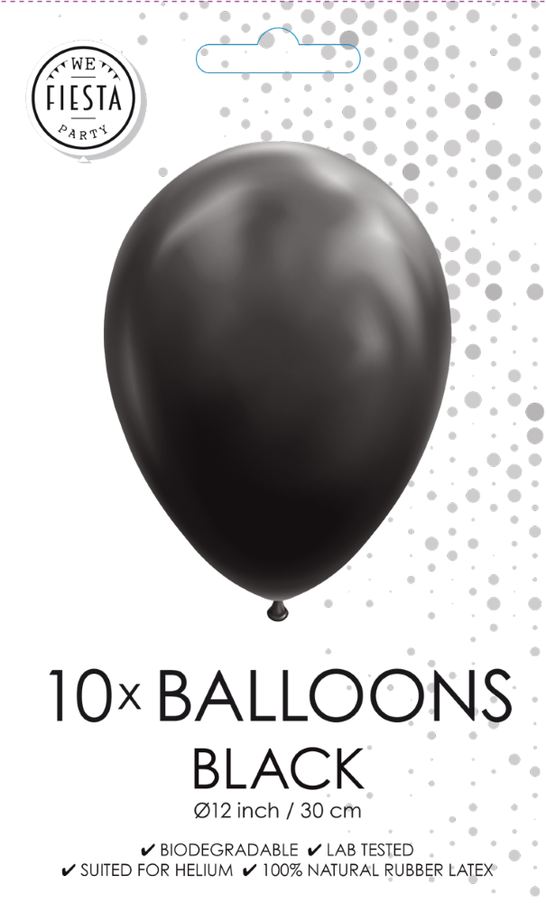 Afbeelding van Ballonnen zwart 10 stuks