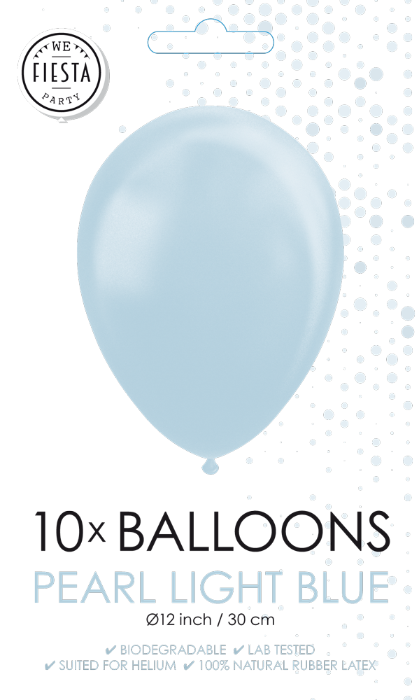 Afbeelding van Ballonnen pearl licht blauw 10 stk.