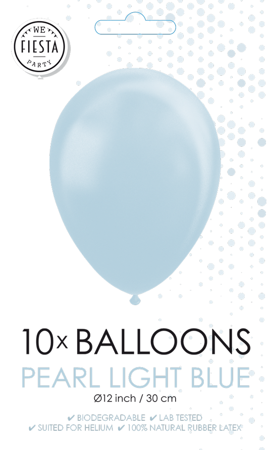 Afbeelding van Ballonnen pearl licht blauw 10 stk.