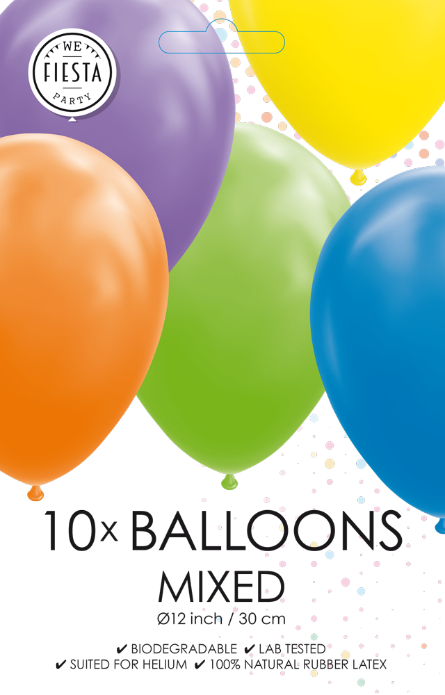 Afbeelding van Ballonnen mix kleur 10 stk.